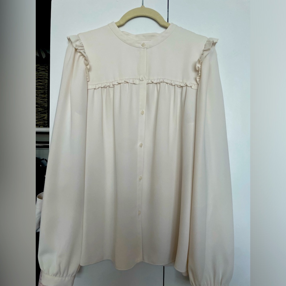 Aritzia off-white blouse